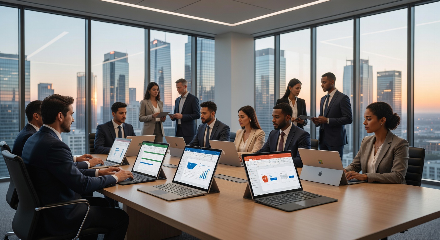 trabajo en línea desde la nube con las herramientas de Microsoft 365: Imagen principal