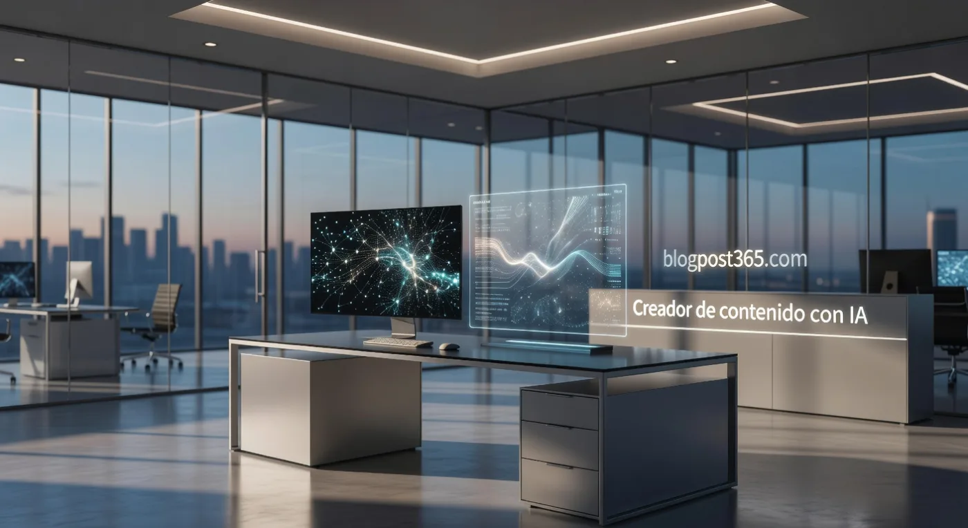 IMAGEN: blogpost365 creador contenido IA en acción: genera posts SEO para WordPress en 2026