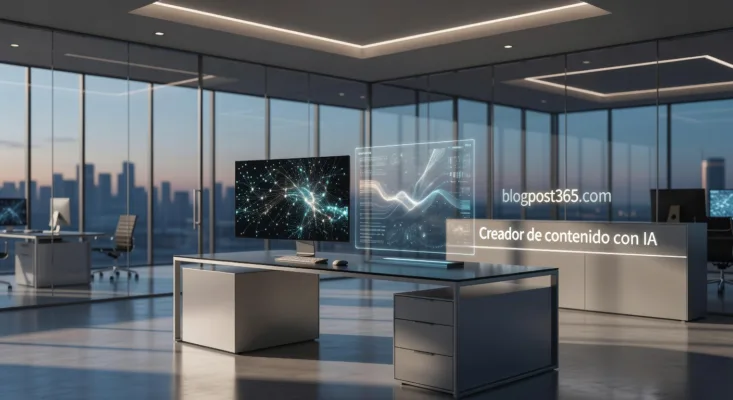IMAGEN: blogpost365 creador contenido IA en acción: genera posts SEO para WordPress en 2026