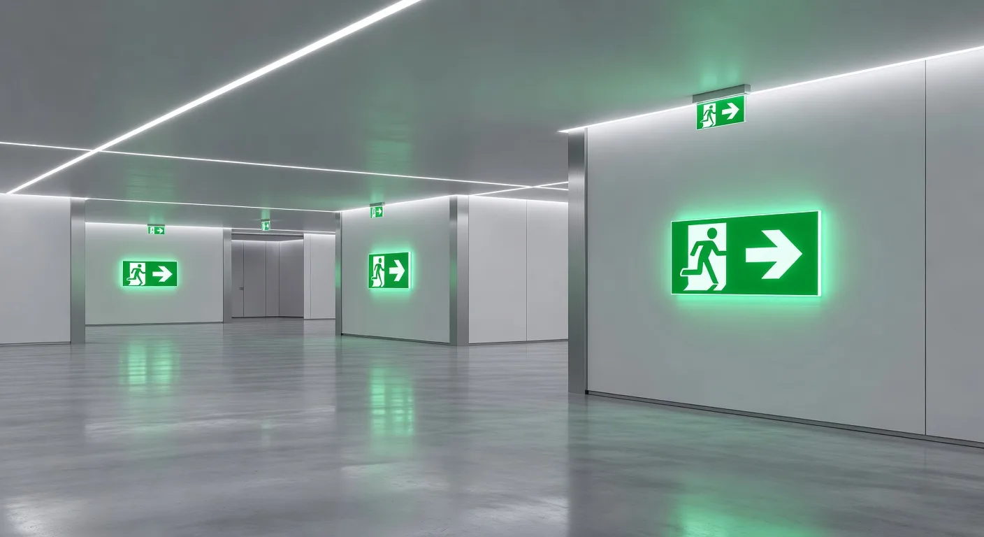 importancia Señalización led para salidas de emergencia: Concepto visual