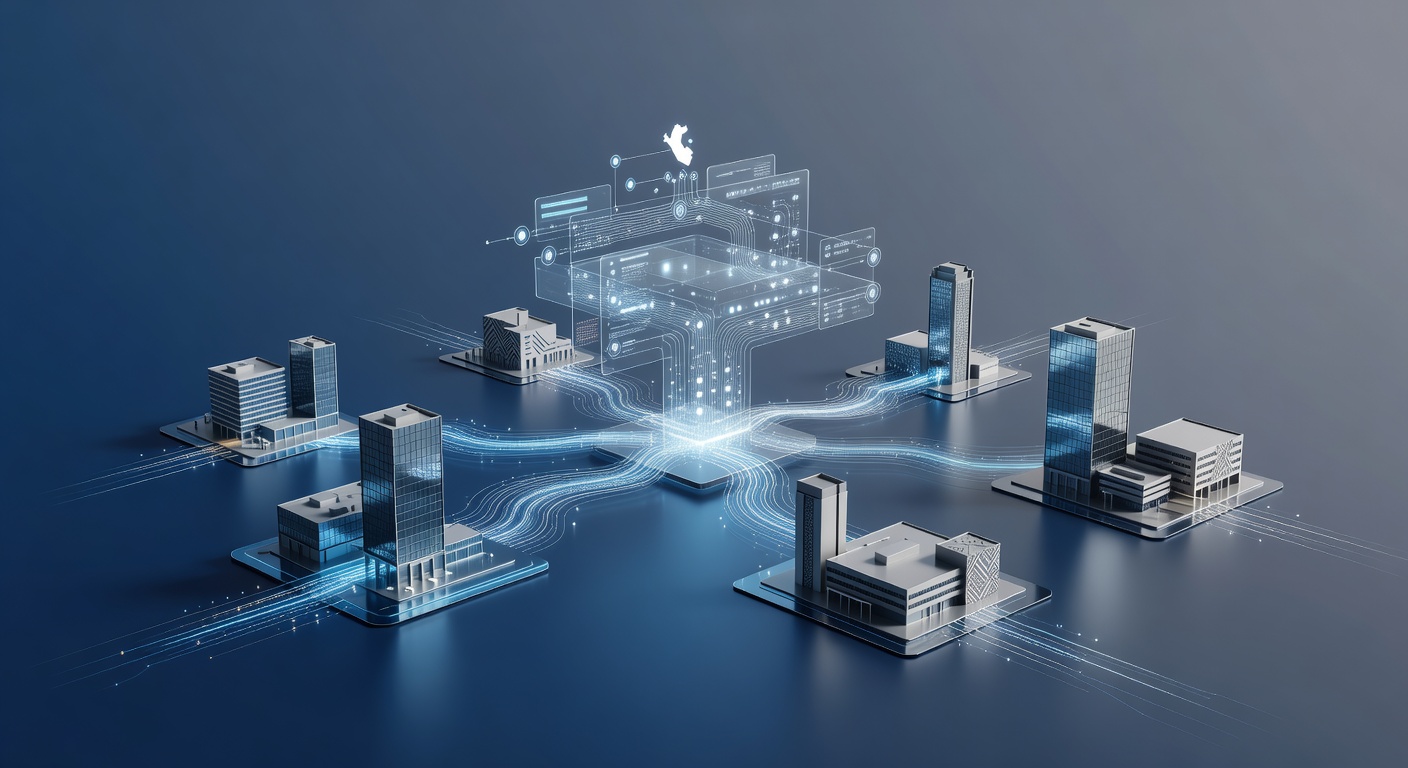 digitalización de procesos desde un ERP para empresas en Perú: Concepto visual